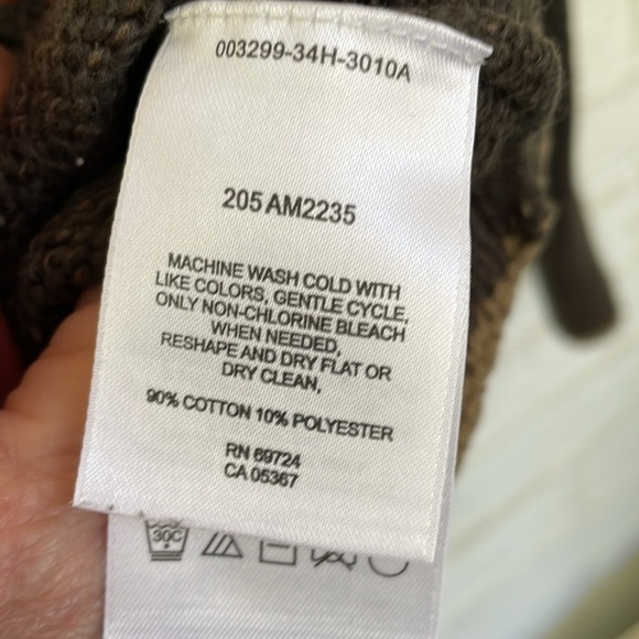 Columbia Olive Cotton Blend Crew Pullover Sweater - Picture 6 of 7